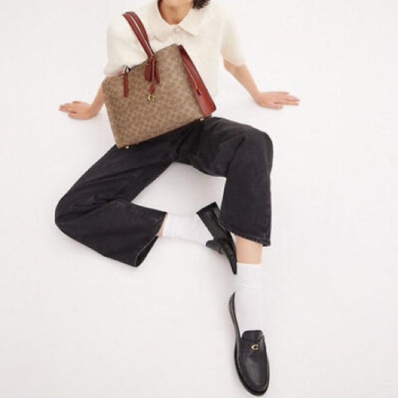 Coach Jolene Black Leather Loafer Shoe Size 11 - Picture 4 of 14